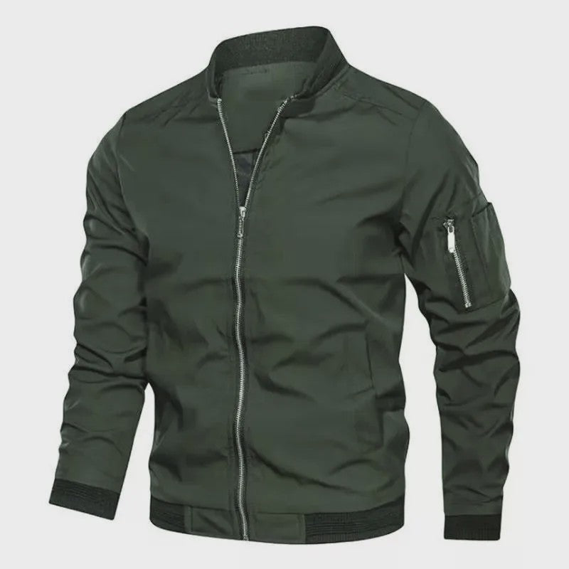 Herfst Winter Heren Bomberjack - Basic Stijl Effen Kleur Jas