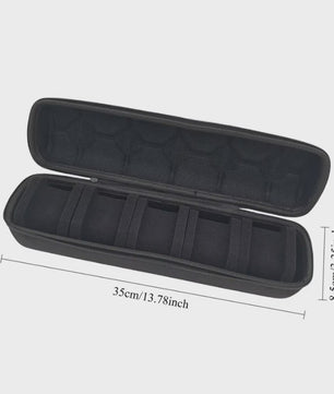 Luxe Horlogedoos 10 Vakken - Hardcase Opbergdoos & Vitrinehouder