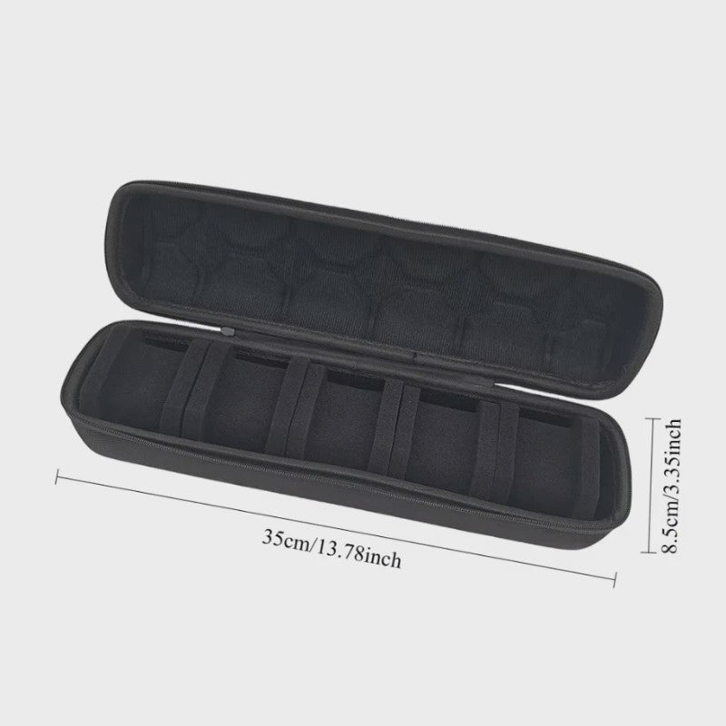 Luxe Horlogedoos 10 Vakken - Hardcase Opbergdoos & Vitrinehouder