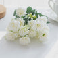 Kunstbloemen - 5 Takken Kleine Anjers (15 Bloemhoofden) - Decoratie voor Bruiloft, Kerst, Vaas