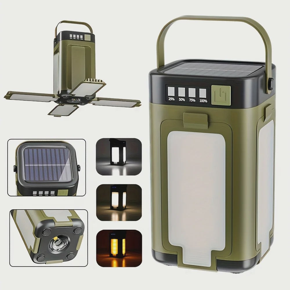 Oplaadbare Camping Lantaarn 15W LED Zaklamp met Magneet & Verstelbare Lampen