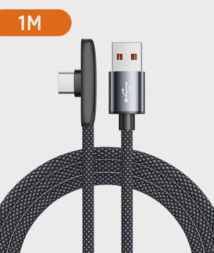 100W USB-C Snellader Kabel met 90° Hoek - PD Data Kabel voor Gaming & Snel Opladen