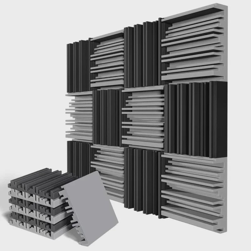 24x Akoestisch Schuim Panelen 25x25x5cm - Geluidsabsorberend & Geluidsisolatie