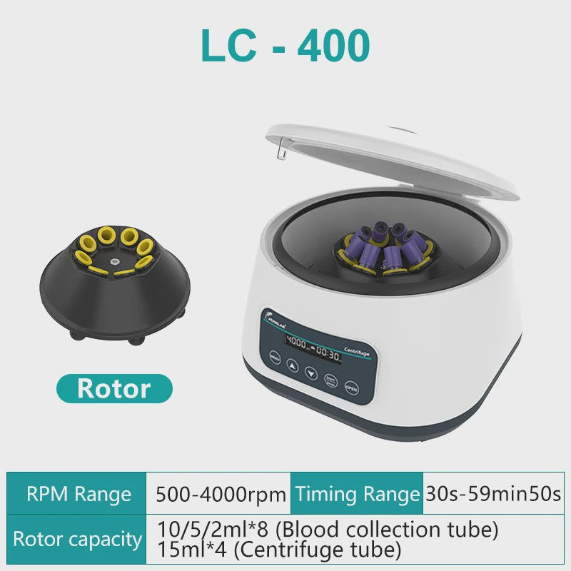 JOANLAB Digitale Laboratorium Centrifuge voor PRP en Bloedbuizen (500-4000rpm)