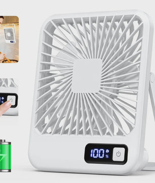 Draagbare USB Ventilator met 5 standen, 180° kantelbaar en stil