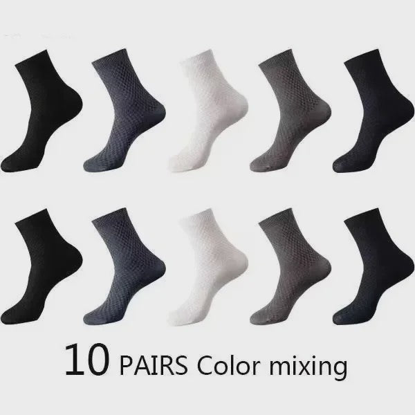 10 Paar Heren Bamboe Sokken - Comfortabel, Ademend & Stijlvol (EU 38-45)