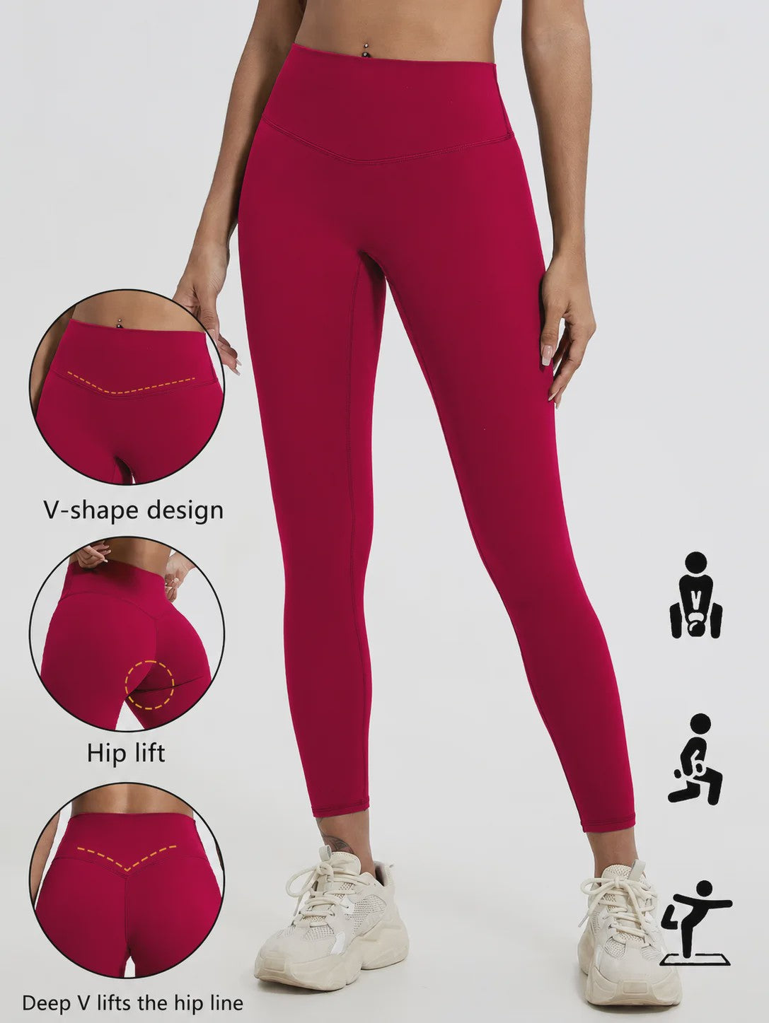 Dames Hoge Taille Legging - Zomer Sportbroek voor Yoga, Fitness & Hardlopen - Push-Up Effect