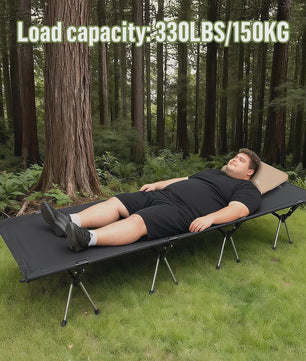 Night Cat Opvouwbaar Campingbed - Draagbaar Veldbed voor Volwassenen - Makkelijk Op te Zetten Outdoor Slaapbed