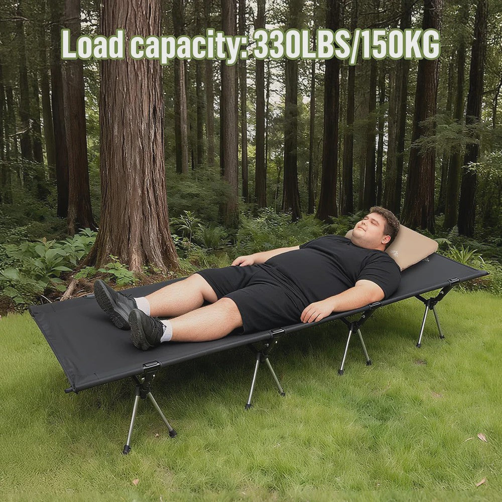 Night Cat Opvouwbaar Campingbed - Draagbaar Veldbed voor Volwassenen - Makkelijk Op te Zetten Outdoor Slaapbed