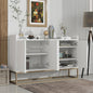 Modern Dressoir met 4 Deuren en Handgreep-loos Design - Wit, Zwart of Blauw