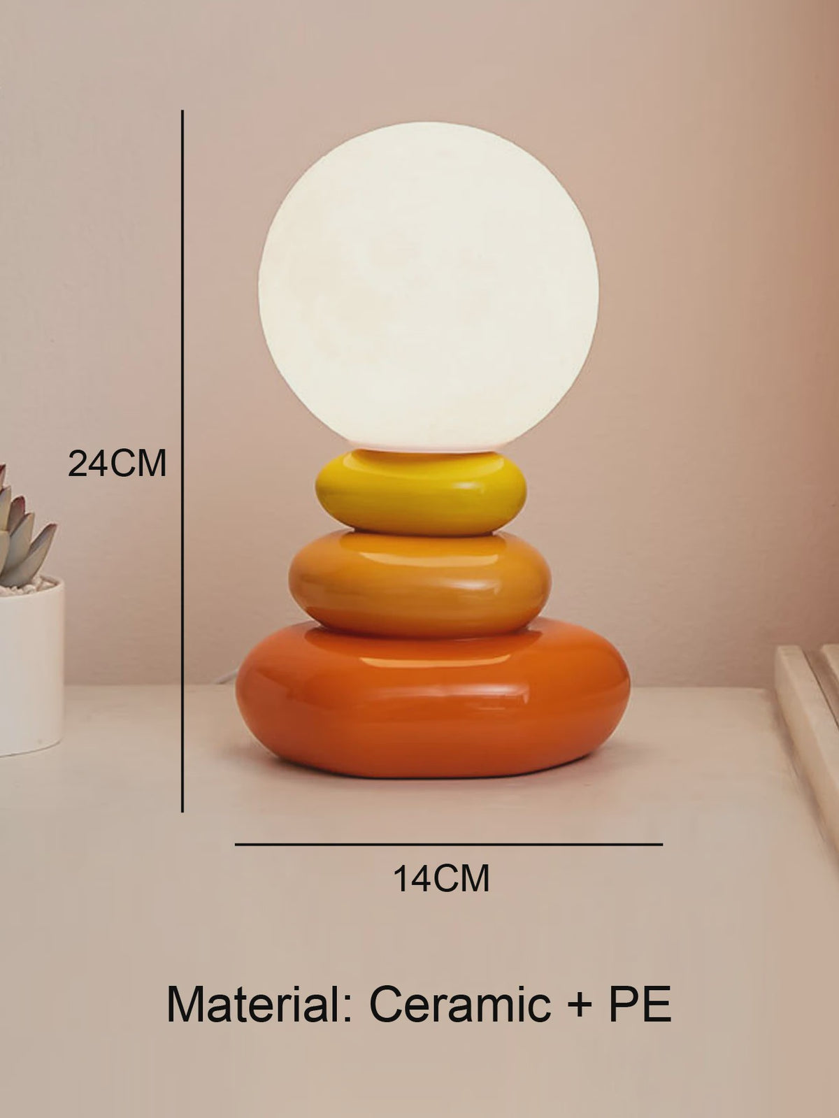 Keramische LED Tafellamp - Sfeerverlichting voor Slaapkamer & Bureau
