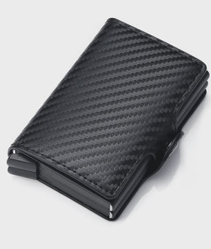 Slanke RFID-blokkerende Carbon Wallet voor Heren - 14 Kaarten