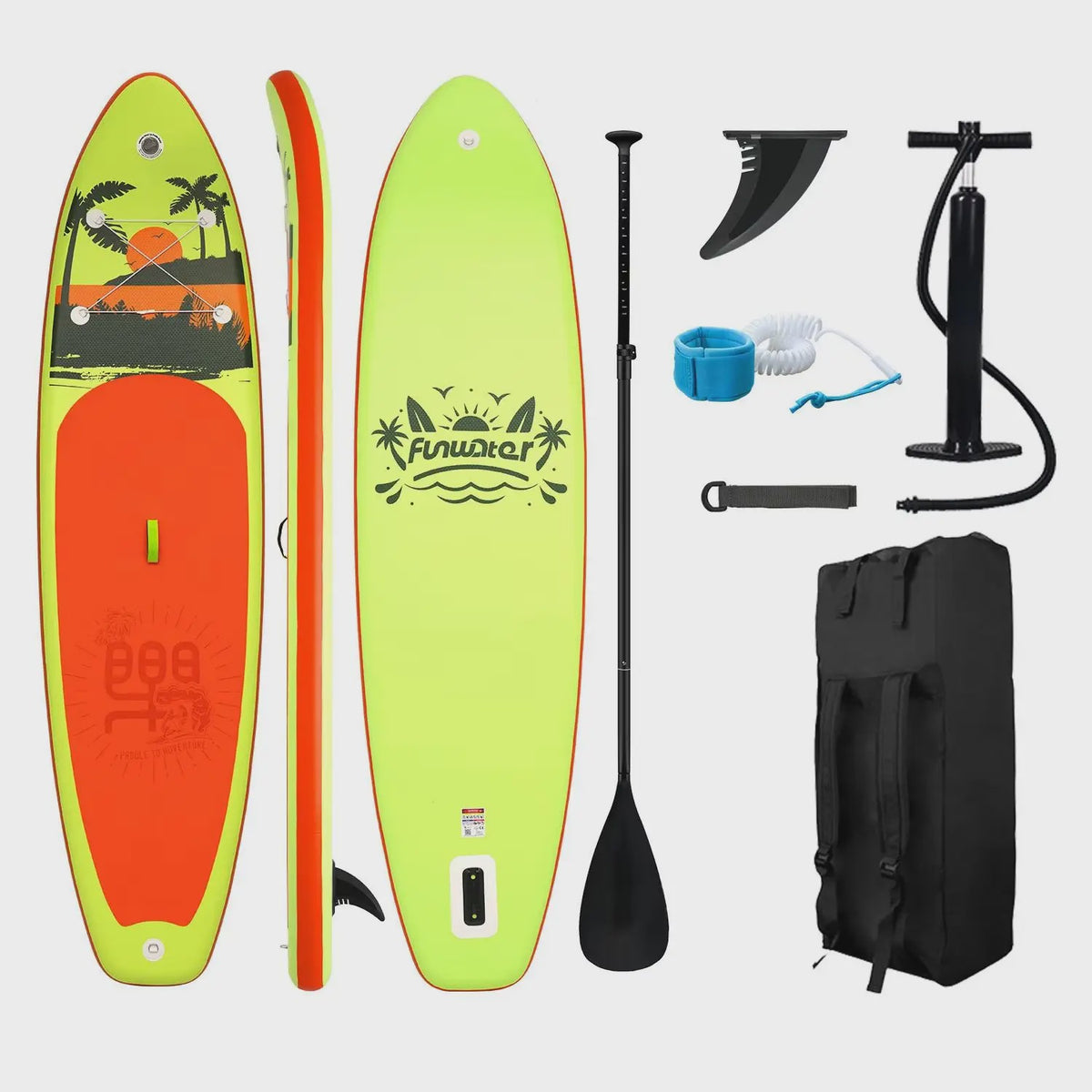 FunWater Opblaasbaar SUP Board 335x84x15cm - Anti-slip, Complete Set