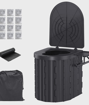 Draagbaar Opvouwbaar Toilet voor Buiten - 180kg Draagkracht, Multifunctioneel Noodtoilet voor Camping, Vissen, Wandelen