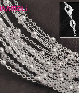 10x 925 Sterling Zilveren Collier Kettingen Set - 40-76 cm - Met Karabijnsluiting