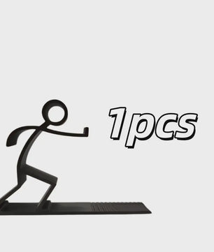 Creatieve Stickfigure Boekensteun - Minimalistische Boekenhouder voor Bureau & Cadeau