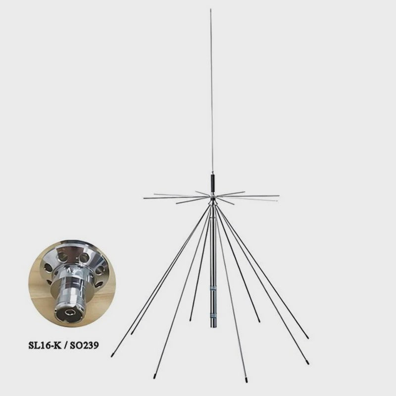 Ultra-Wideband Discone Antenne 25MHz-1300MHz met PL259 Connector