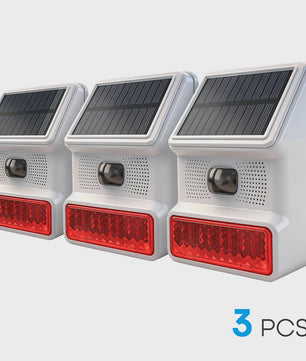 Zonne-bewegingsmelder Alarm met Geluid & Licht - IP65 Waterdicht