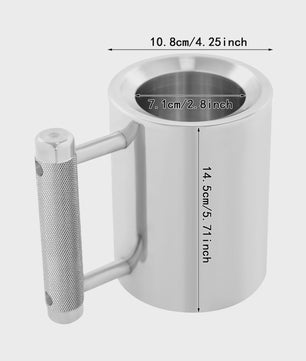 Fitness Mok met Dumbbell Handvat - 300ml RVS Beker voor Sportliefhebbers