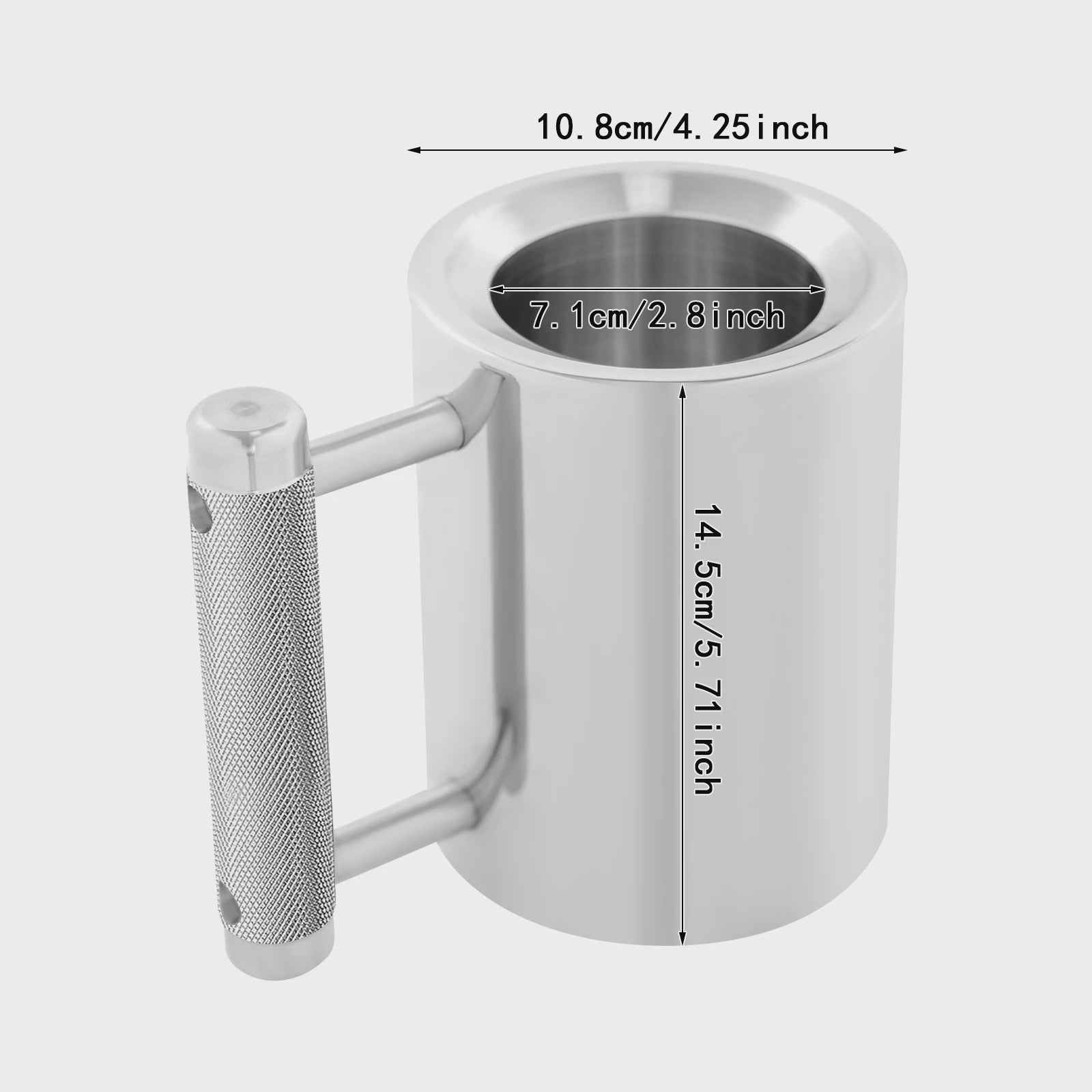 Fitness Mok met Dumbbell Handvat - 300ml RVS Beker voor Sportliefhebbers