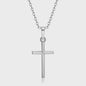 Eenvoudige Christelijke Kruis Ketting - Zilverkleurig, Lange Ketting voor Dames en Heren