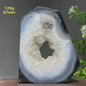 Zwarte Agaat Kristal Geode Obelisk - Natuurlijke Decoratie & Meditatie Steen