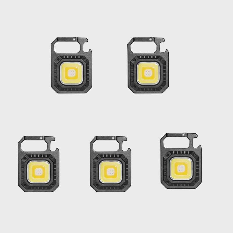 Compacte Multifunctionele LED Sleutelhanger Zaklamp met Flesopener - Draagbaar & Krachtig
