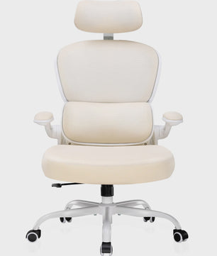 Ergonomische bureaustoel met 3D hoofdsteun, lendensteun en geïntegreerde kledinghaak