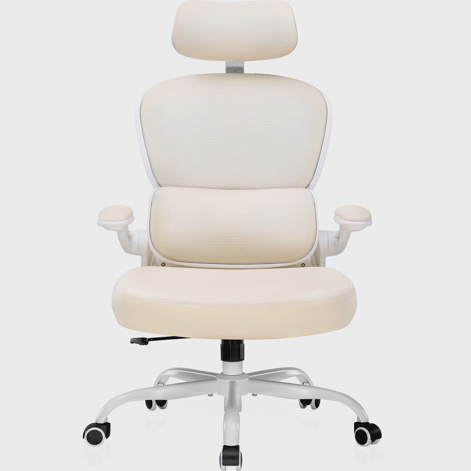 Ergonomische bureaustoel met 3D hoofdsteun, lendensteun en geïntegreerde kledinghaak