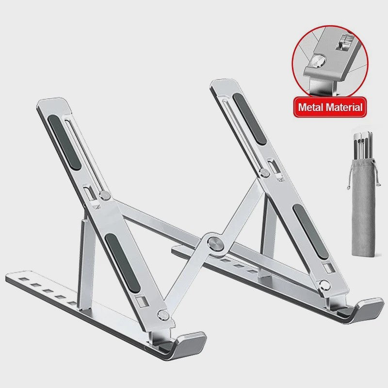 Verstelbare Aluminium Laptopstandaard - Opvouwbaar & Draagbaar