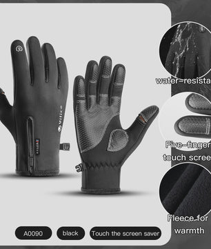 Warme Fleece Handschoenen met Touchscreen - Waterdicht & Winddicht voor Fietsen, Vissen en Buitenactiviteiten