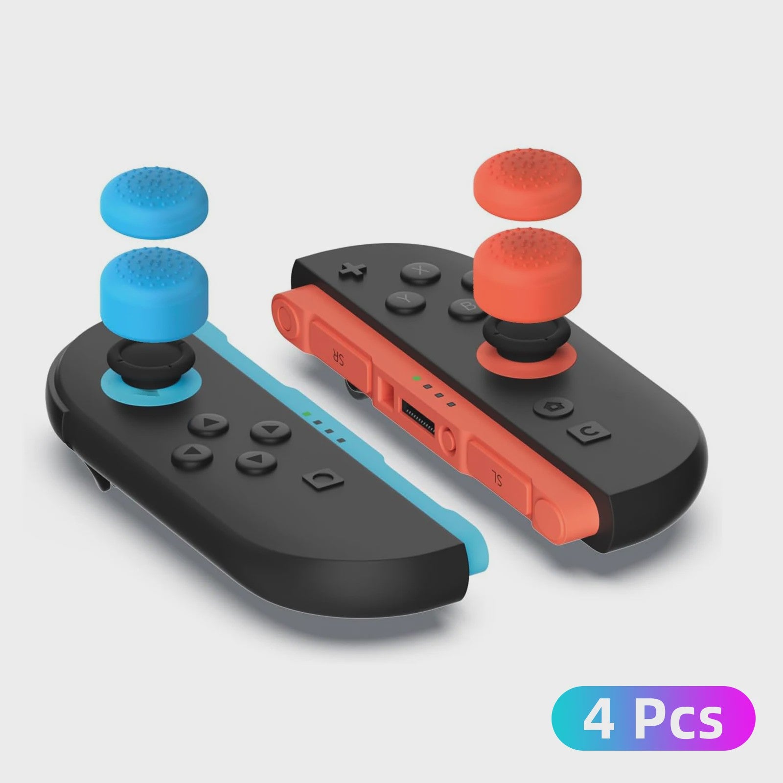 4/8 Stuks Siliconen Thumb Grips Caps voor Nintendo Switch Joy-Con Controllers - Verbeterde Grip en Precisie