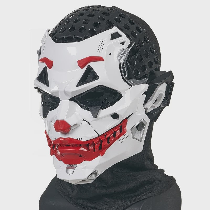 Cyberpunk Clown Masker met Vlechten - Cosplay & Halloween Prop