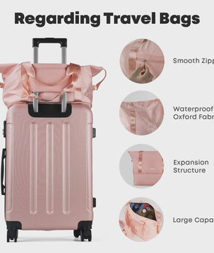 YONSLY 5-delige Reisbagage Set: Koffers, Reistas & Toilettas