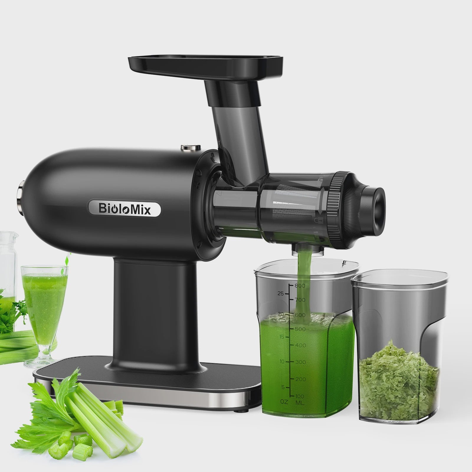BioloMix Slowjuicer - Koude Persing, Hoge Sapopbrengst & Stille Werking