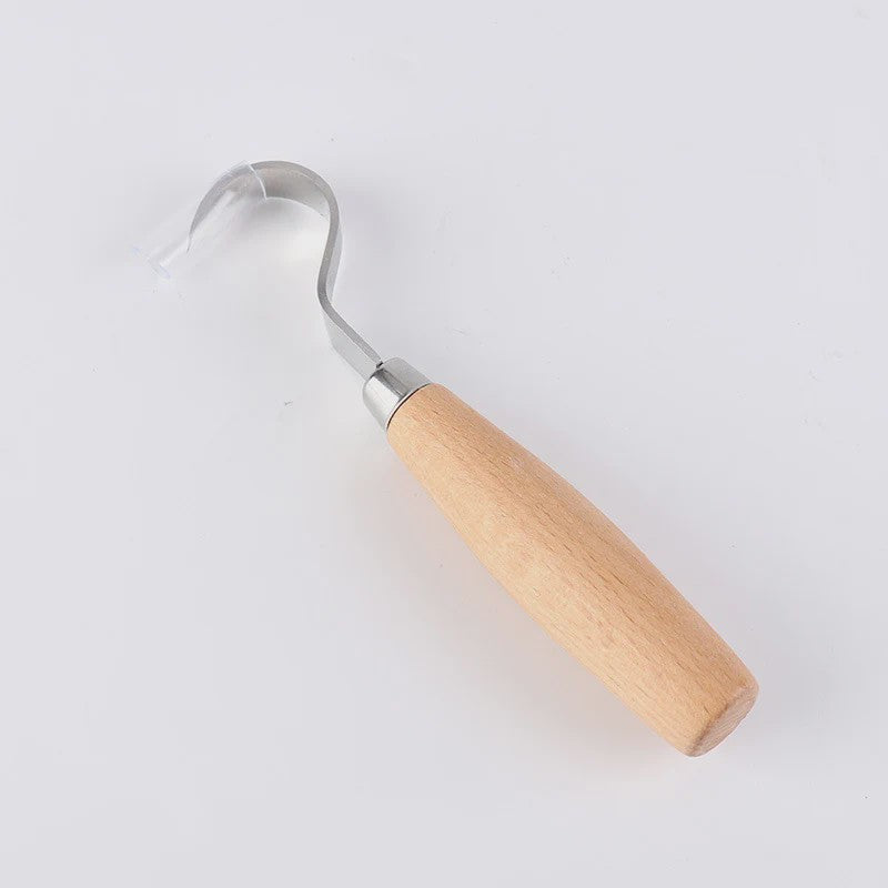 Houtsnijset: 2 Delig Gereedschap met Haakmes & Whittling Mes - Ergonomisch & Duurzaam