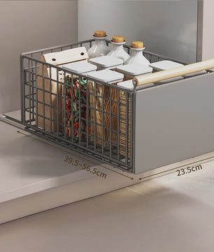 Uitschuifbare Keukenlade Organizer - Telescopische Kastlade met Handvat - Geen Boren Nodig - Onder Spoelbak Opbergrek