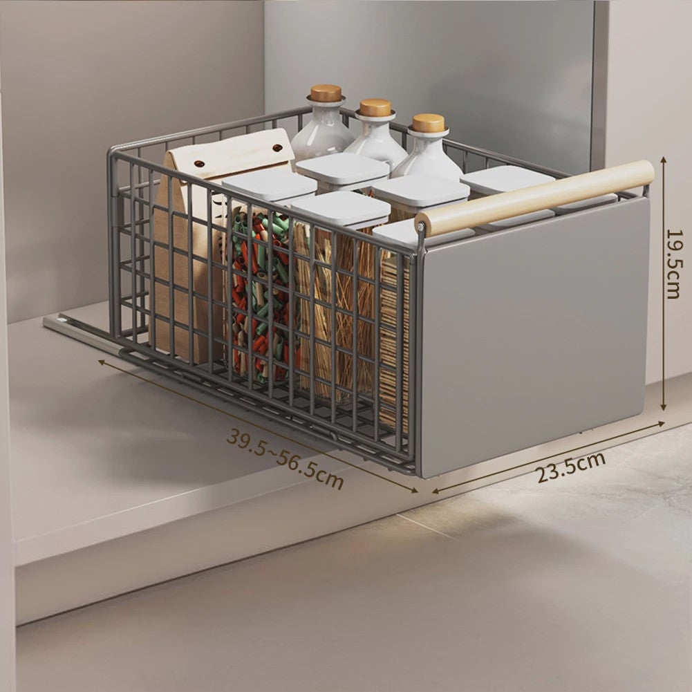 Uitschuifbare Keukenlade Organizer - Telescopische Kastlade met Handvat - Geen Boren Nodig - Onder Spoelbak Opbergrek