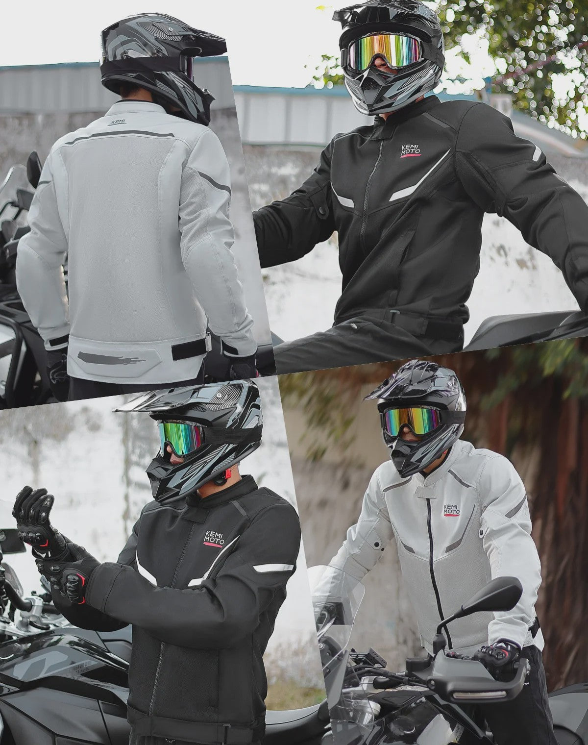 Ademende Zomer Motorjas Heren - CE Bescherming & Reflecterend