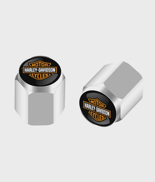 Set Aluminium Ventieldopjes Anti-diefstal voor Harley Davidson Motorfietsen (Softail, Sportster)