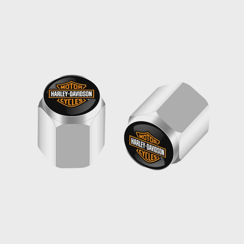 Set Aluminium Ventieldopjes Anti-diefstal voor Harley Davidson Motorfietsen (Softail, Sportster)
