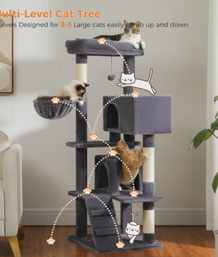 Luxe Kattenboom met Krabpalen, Hangmat en Knusse Condo - Grote Katten Toren