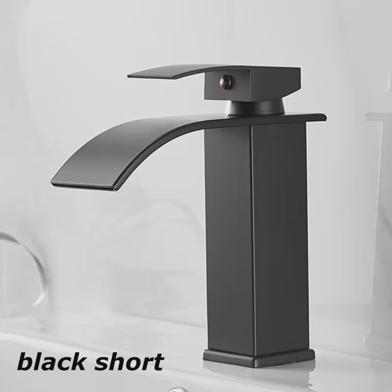 Waterval Wastafelkraan - Dubbele Bediening Warm & Koud - Stijlvolle Badkamer Mixer Kraan