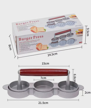 Aluminium Burgerpers voor Perfecte Hamburgers - Ideaal voor BBQ & Keuken