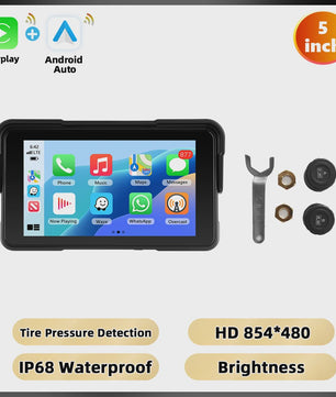 5" Motorcycle Smart Screen met CarPlay & Android Auto - Waterdicht & Bluetooth