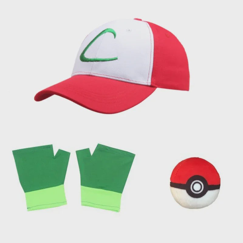 Ash Ketchum Cosplay Set - Pokémon Trainer Kostuum voor Volwassenen & Kinderen