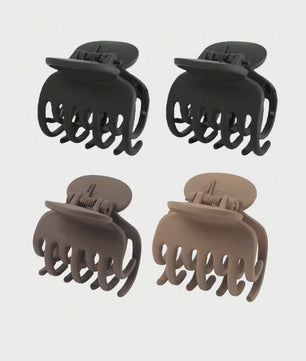 Set van 3 of 12 Matte Mini Klipjes voor Dun Haar - 4 cm - Antislip Haaraccessoires