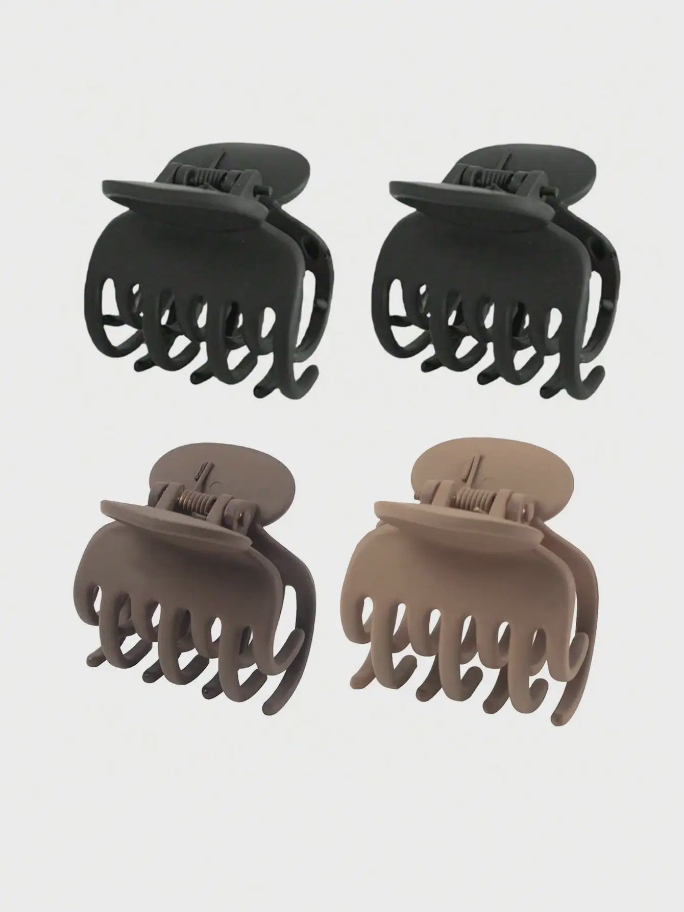 Set van 3 of 12 Matte Mini Klipjes voor Dun Haar - 4 cm - Antislip Haaraccessoires