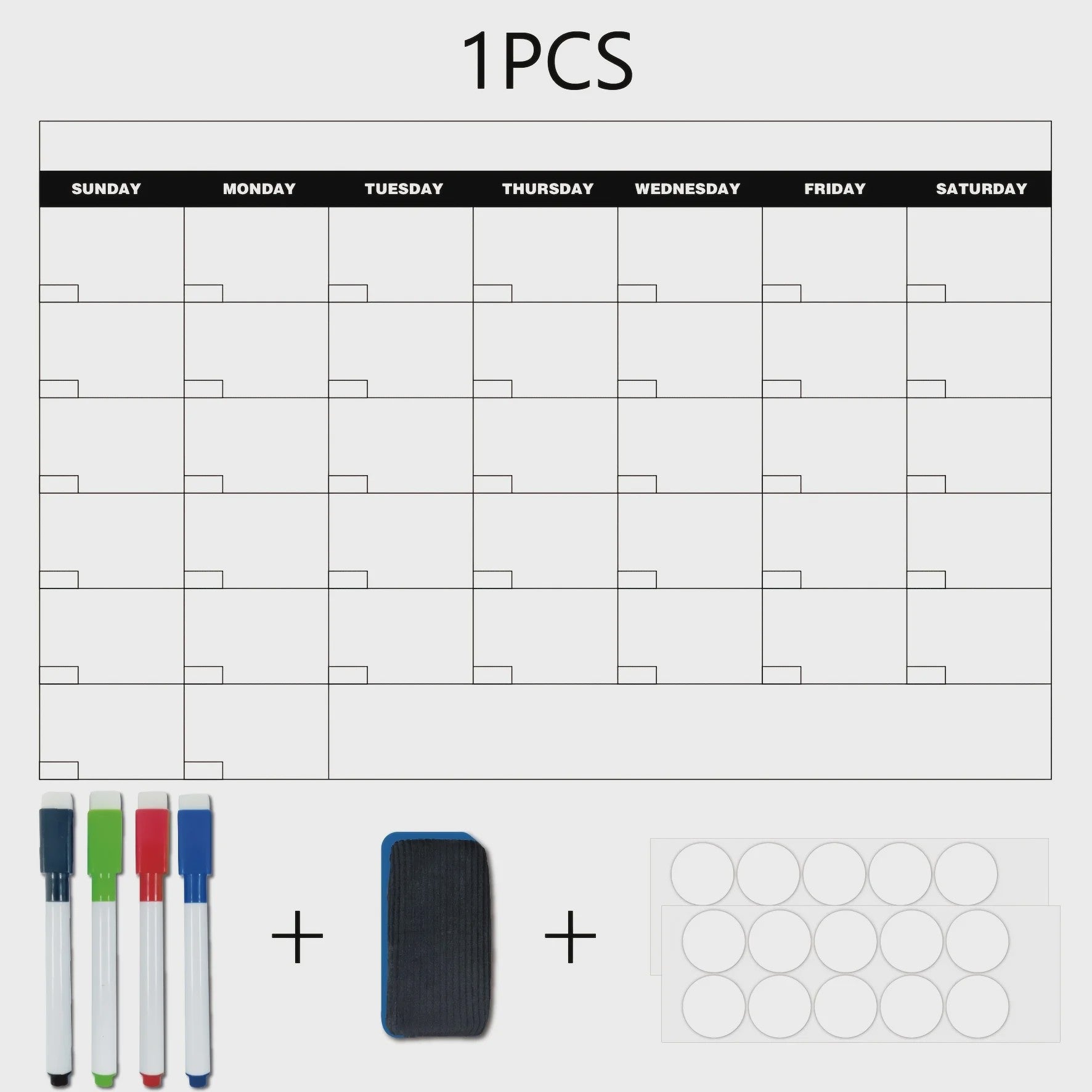 Extra Grote Herschrijfbare Wandkalender Poster - Maandplanner 100x65cm