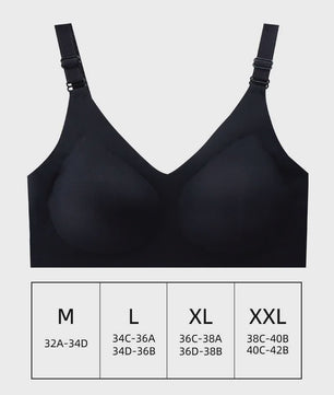 Comfortabele Naadloze Dames Bh - Zacht, Draadloos & Push-Up Effect met Diepe V-hals - Jelly Kleuren